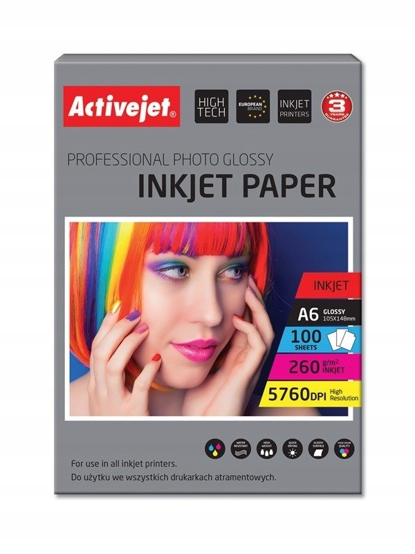 Papier fotograficzny błyszczący Activejet AP6-260G
