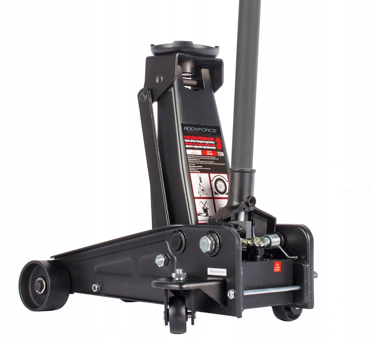 PODNOSNIK SAMOCHODOWY ZABA LEWAREK NISKI 3T GUMA Minimum Lifting Height 145 mm