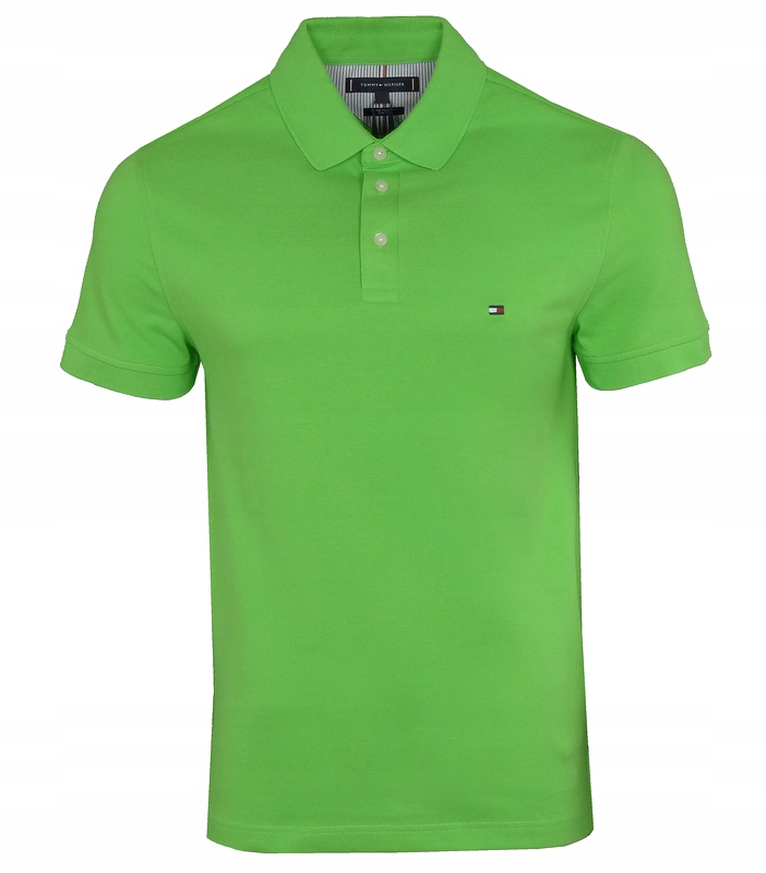 Tommy Hilfiger pánské polo, Slim, neonově zelená, Xs