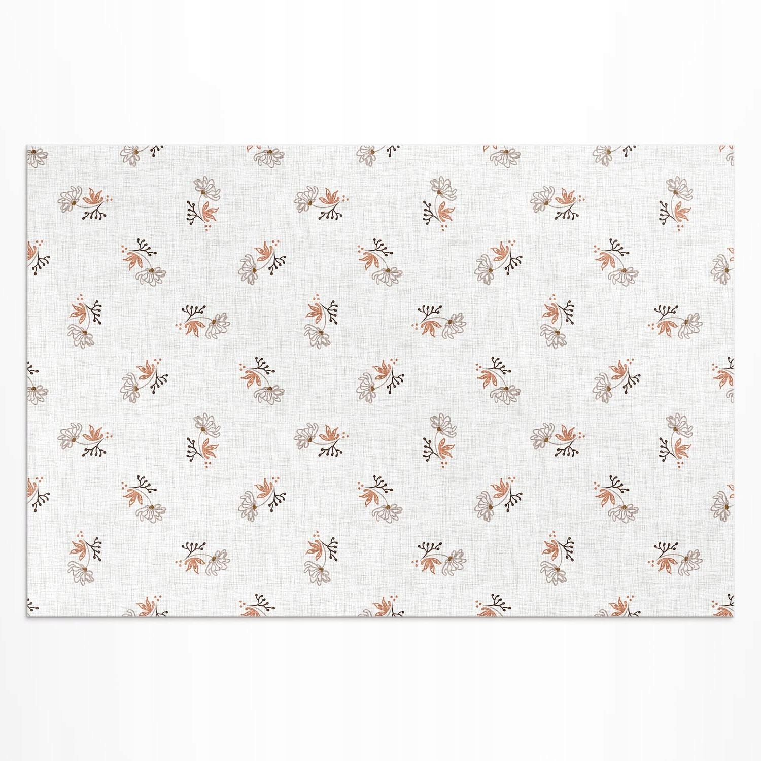 Vinylový vonkajší chodník Drobné kvietky na boho tkanine 150 x 100 cm
