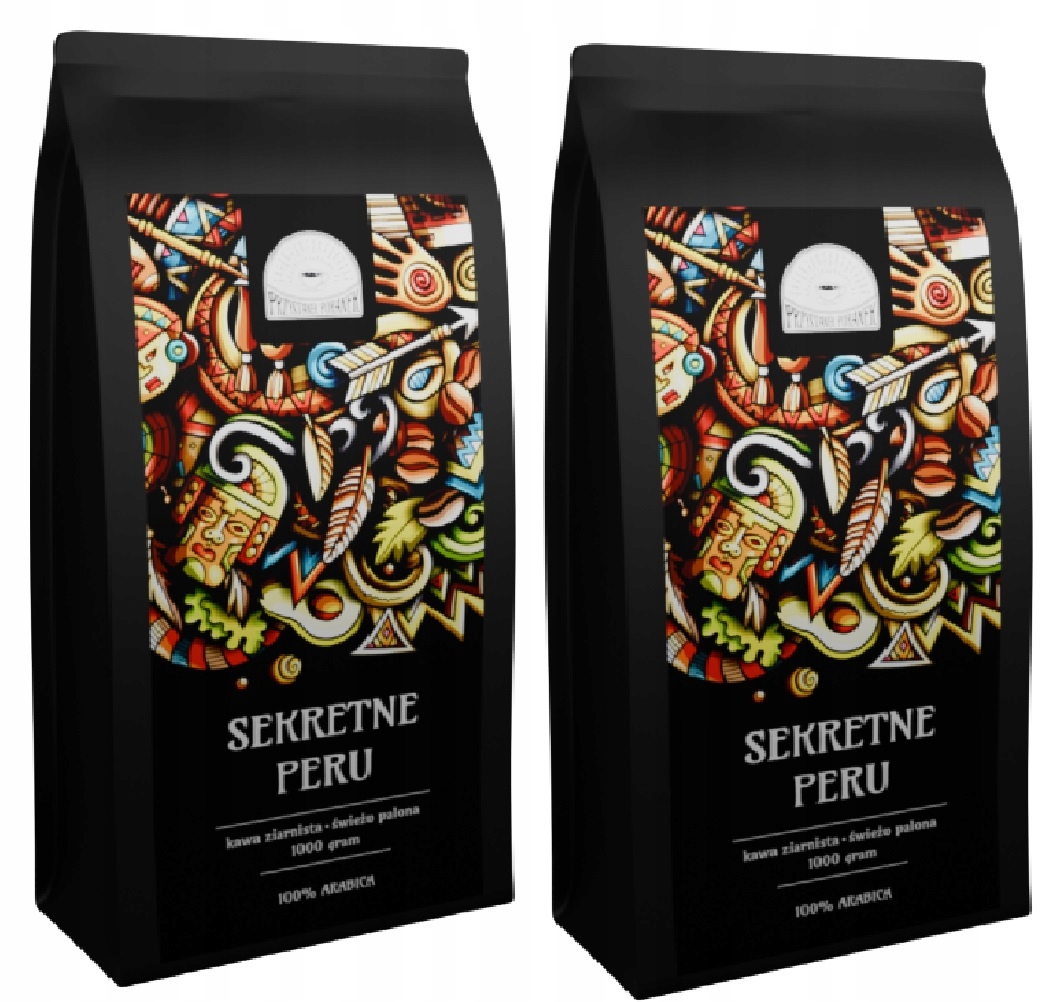 Zestaw 2x1kg Kawa ziarnista Sekretne Peru 100%Arabica +ciastka Lotus!