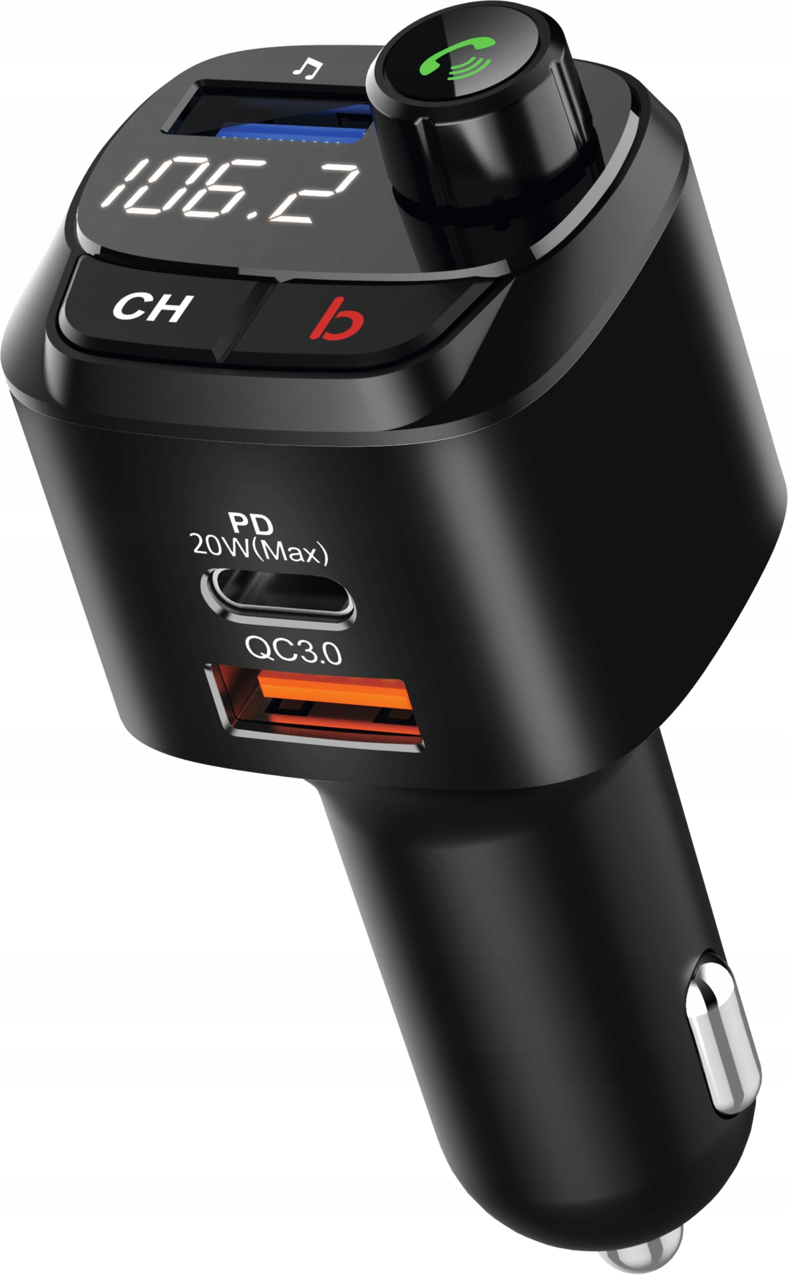 Transmiter Fm Bluetooth Zestaw Głośnomówiący MP3 2xUSB Ładowark Digicar 200