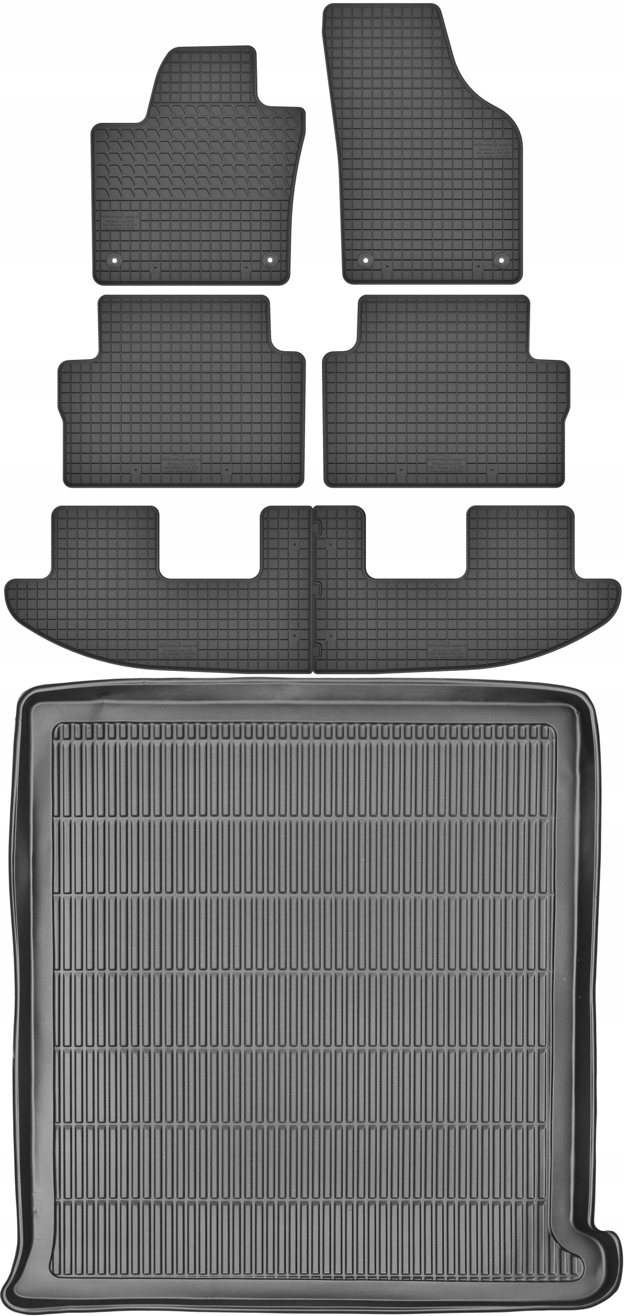 Vw Sharan II Van 2010- Gumové stierače rohož batožinového priestoru