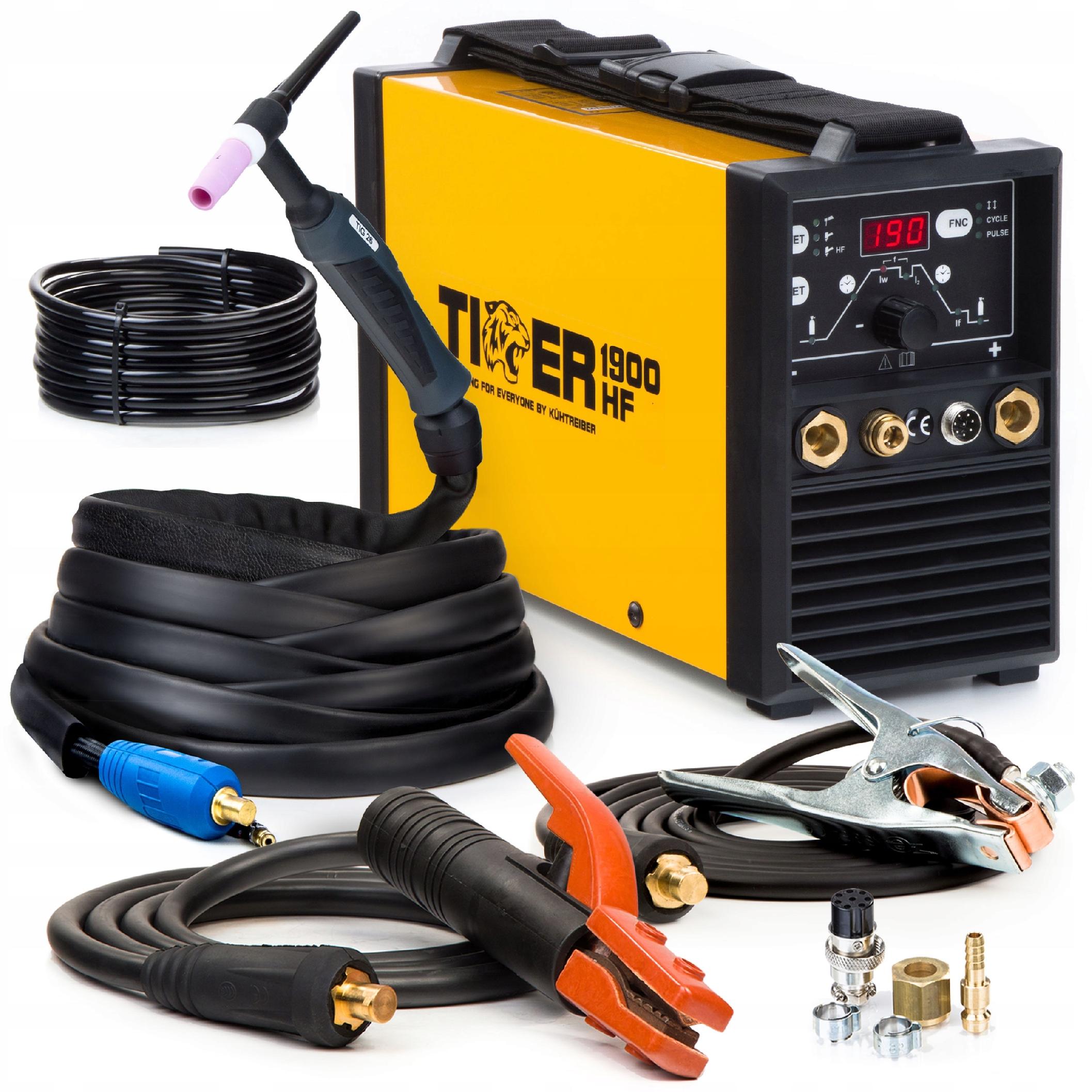 Invertorová Svářečka Tiger 1900 Hf Tig DC Mma Puls 230V 180A Hf Držák 4 M