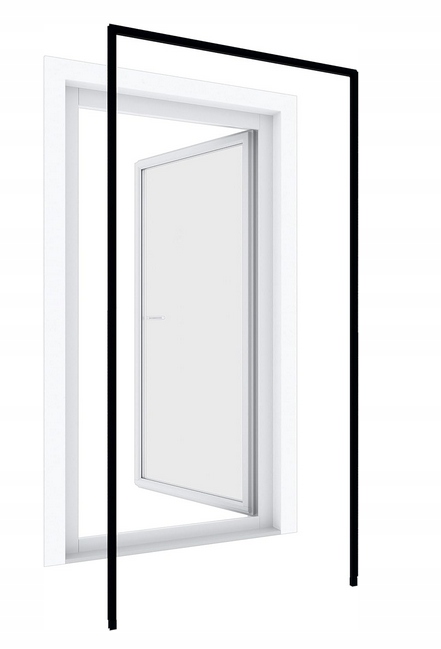 Windhager Rám na dvere s moskytiérou bez vŕtania 125x245 cm antracitový