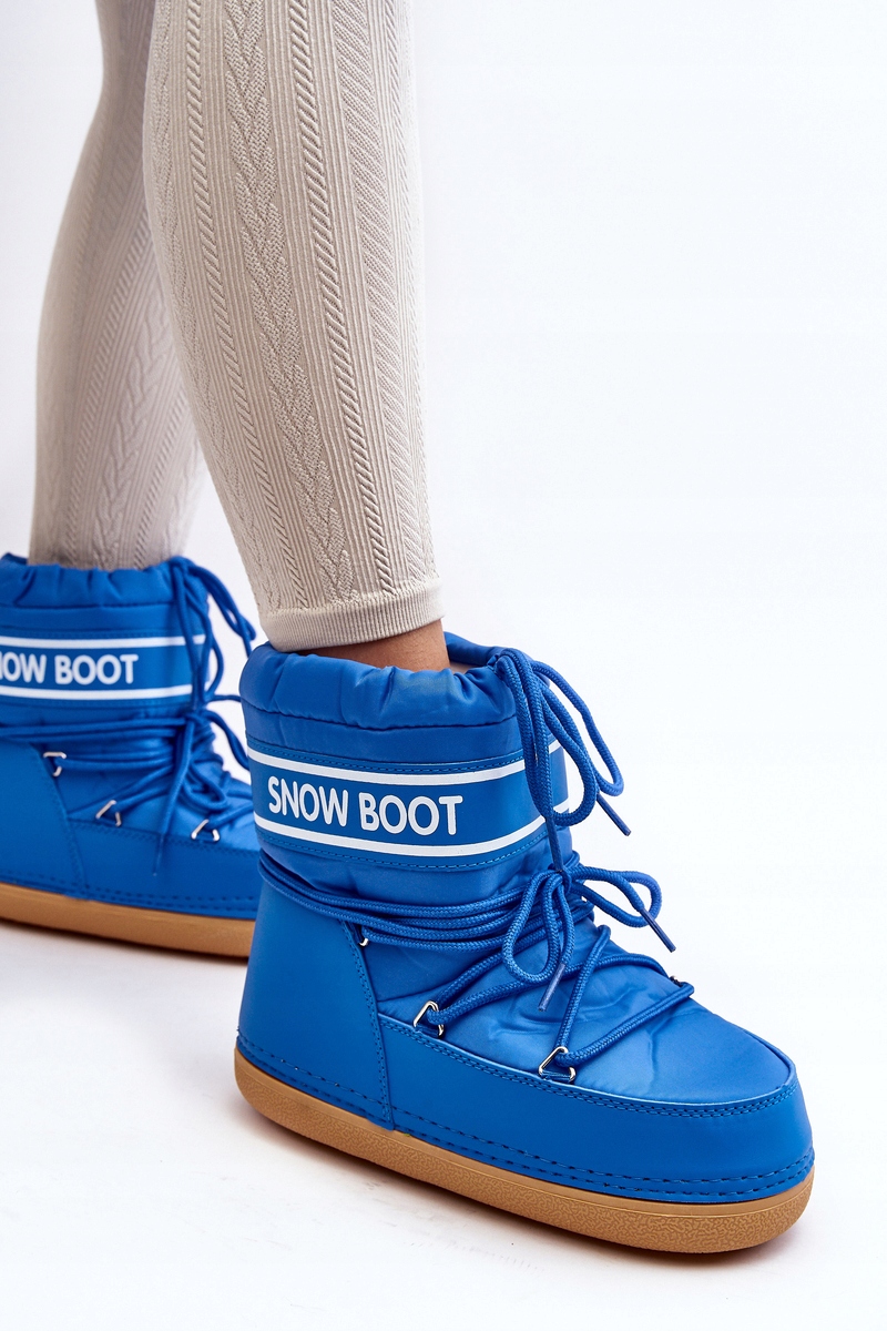 ŚNIEGOWCE DAMSKIE WIĄZANE Z NISKĄ CHOLEWKA NIEBIESKIE 39/40 Płeć kobieta