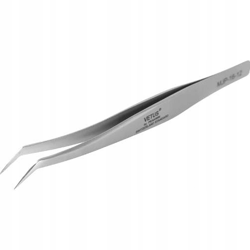 Servisní pinzeta, zakřivená, Vetus MJP-16-12 125 mm s ostrou hlavou
