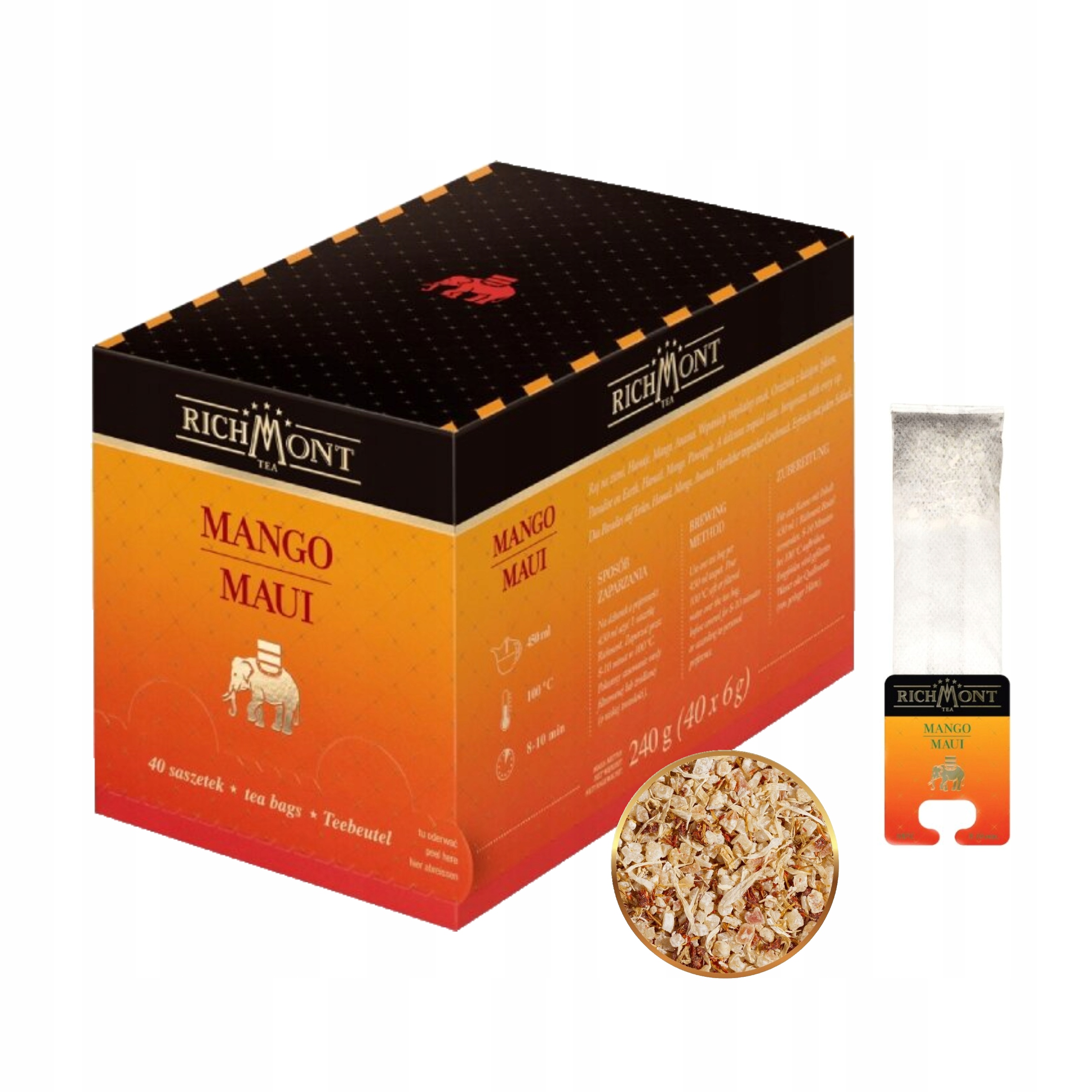 Ovocný Čaj Richmont Mango Maui Ananas Papája 40x6g