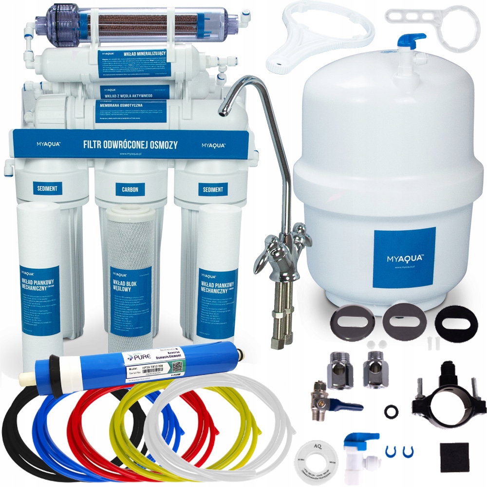 Filtr na vodu RO7 reverzní osmóza Membrána 100GPD