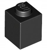 

Lego brick 3005 klocek 1x1 czarny 1 szt Nowy