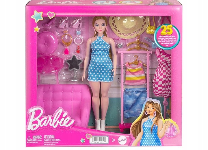 Barbie Garderoba Barbie lalka HPL78