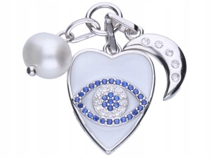 Stříbrný přívěsek 925 měsíc srdce 2,3 g, elegantní vzor jako dárek