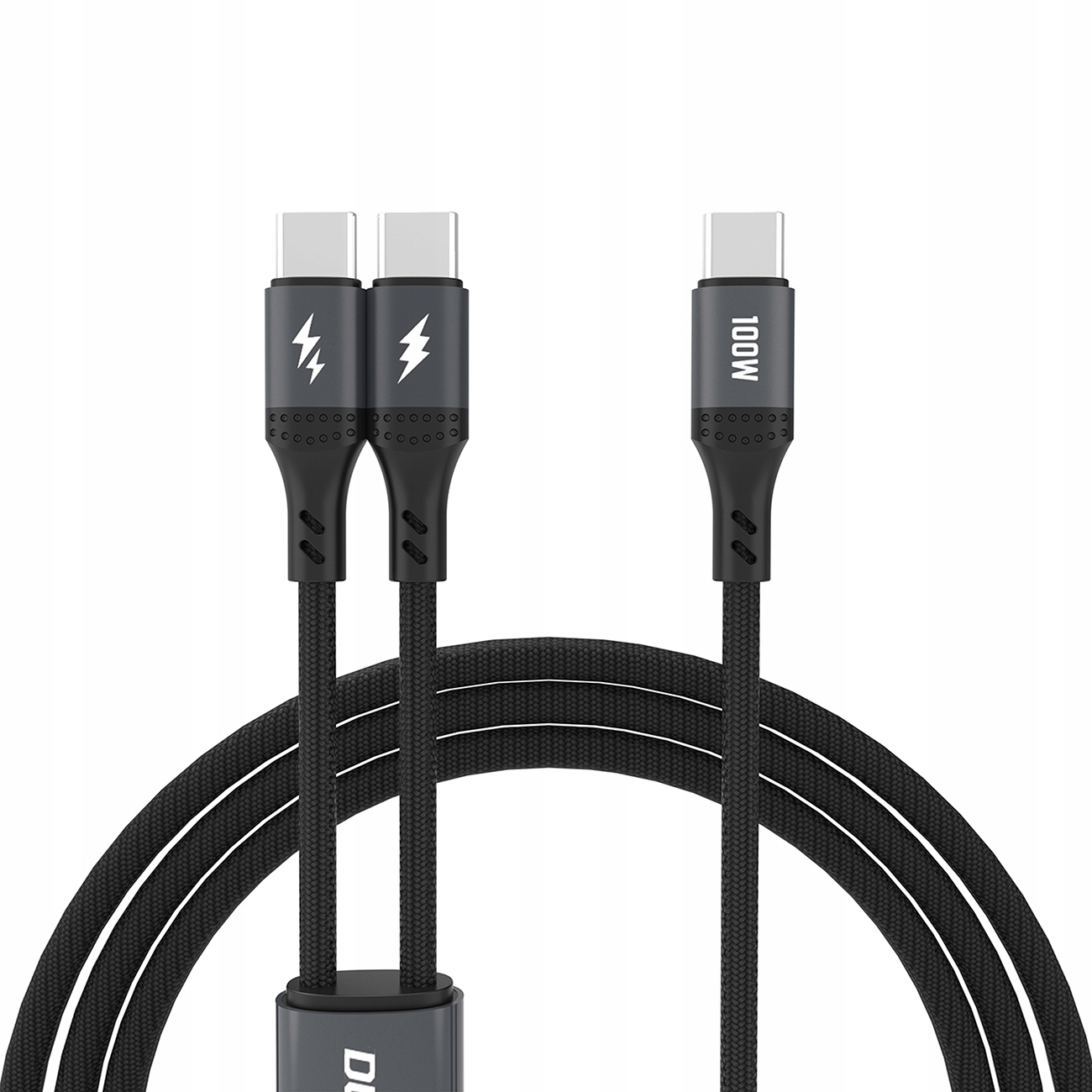 2w1 Kabel przewód L3F do ładowania 2 telefonów Usb-c 2x Usb-c 100W 1.2m