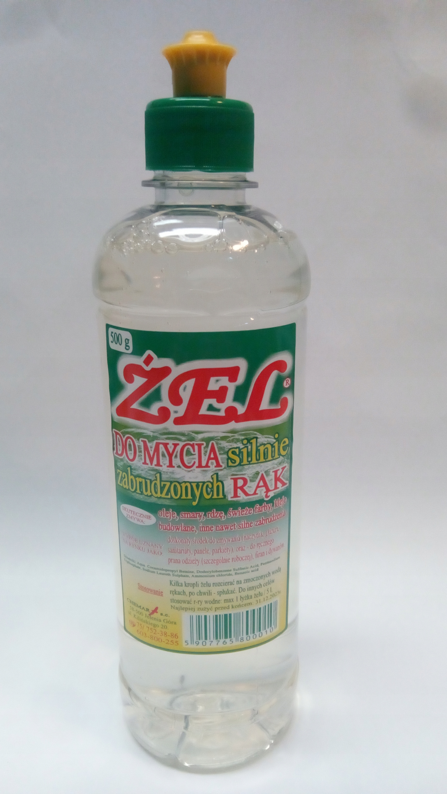 

Żel Bhp do mycia silnie zabrudzonych rąk 500g