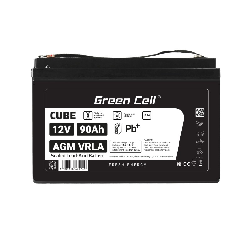 Green Cell Akumulátor Agm Vrla 12V 90Ah IP54
