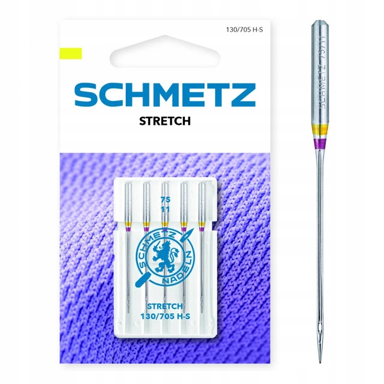 Igły Do Maszyny Domowej Do Stretchu I Dzianin Schmetz x75 5 szt.
