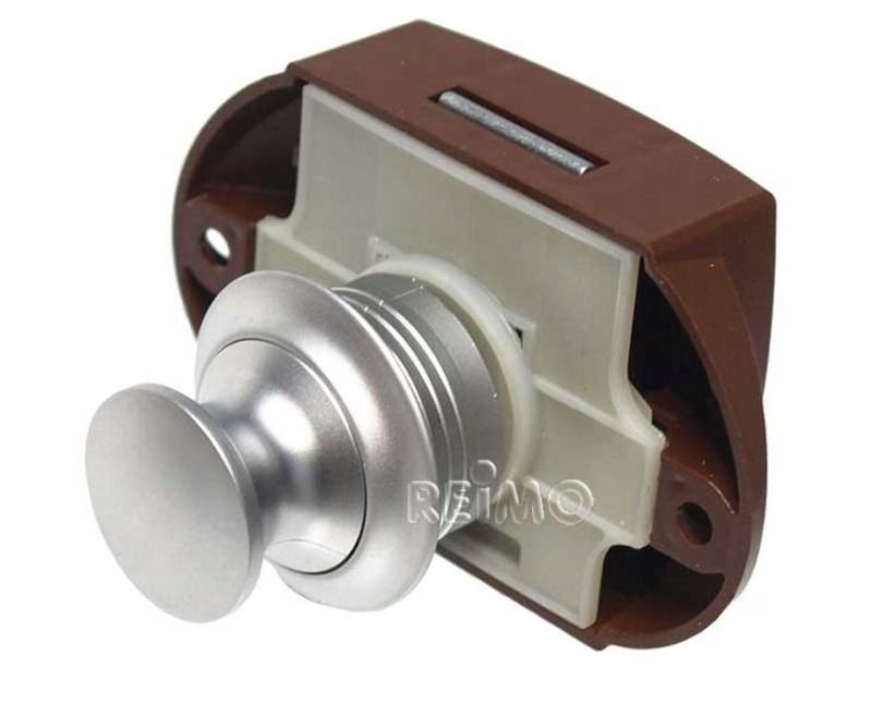

Zamek meblowy wciskany do kampera przyczepy Chrom