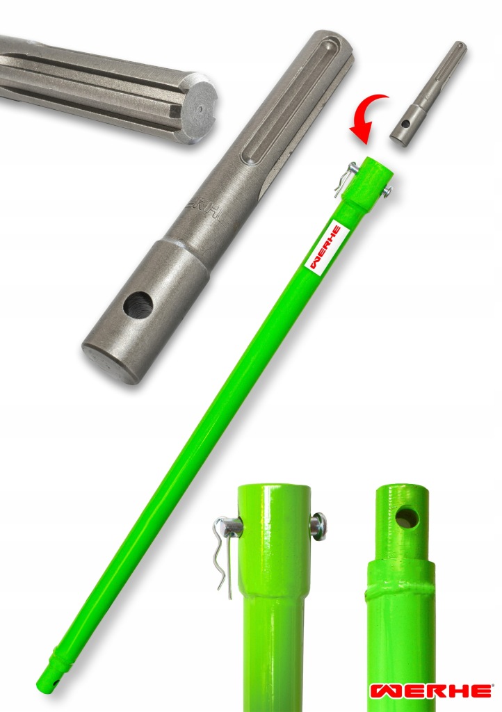 Prodlužovací kabel pro vrtačku 80 cm adaptér Sds max Werhe