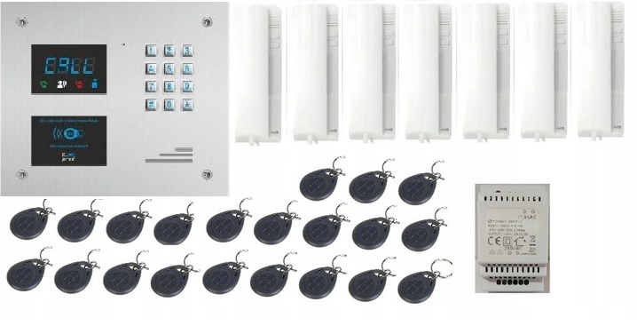 domofon Elprod 7 rodzinny lokatorski kody pestki 7x unifon breloki Rfid