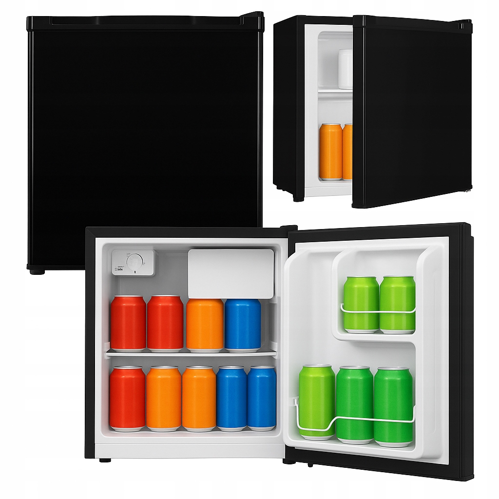 Lednička mini lednice chladnička s mrazákem kompaktní Heinrich's 4188 Černá