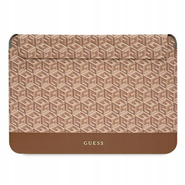 Guess Sleeve GUCS16HGCFSEW pouzdro na notebook 16", hnědé, GCube Stripes