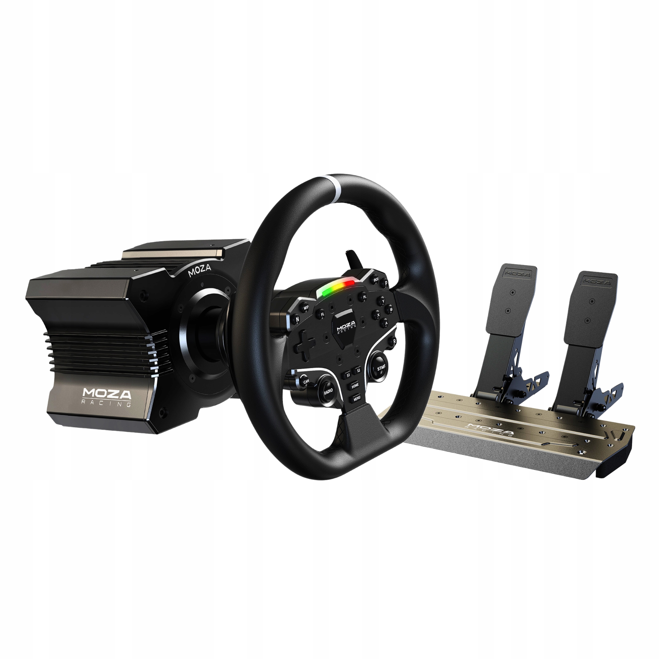 Sada Moza Racing RS20 R5 Bundle Volant s pedály, závodní simulátor