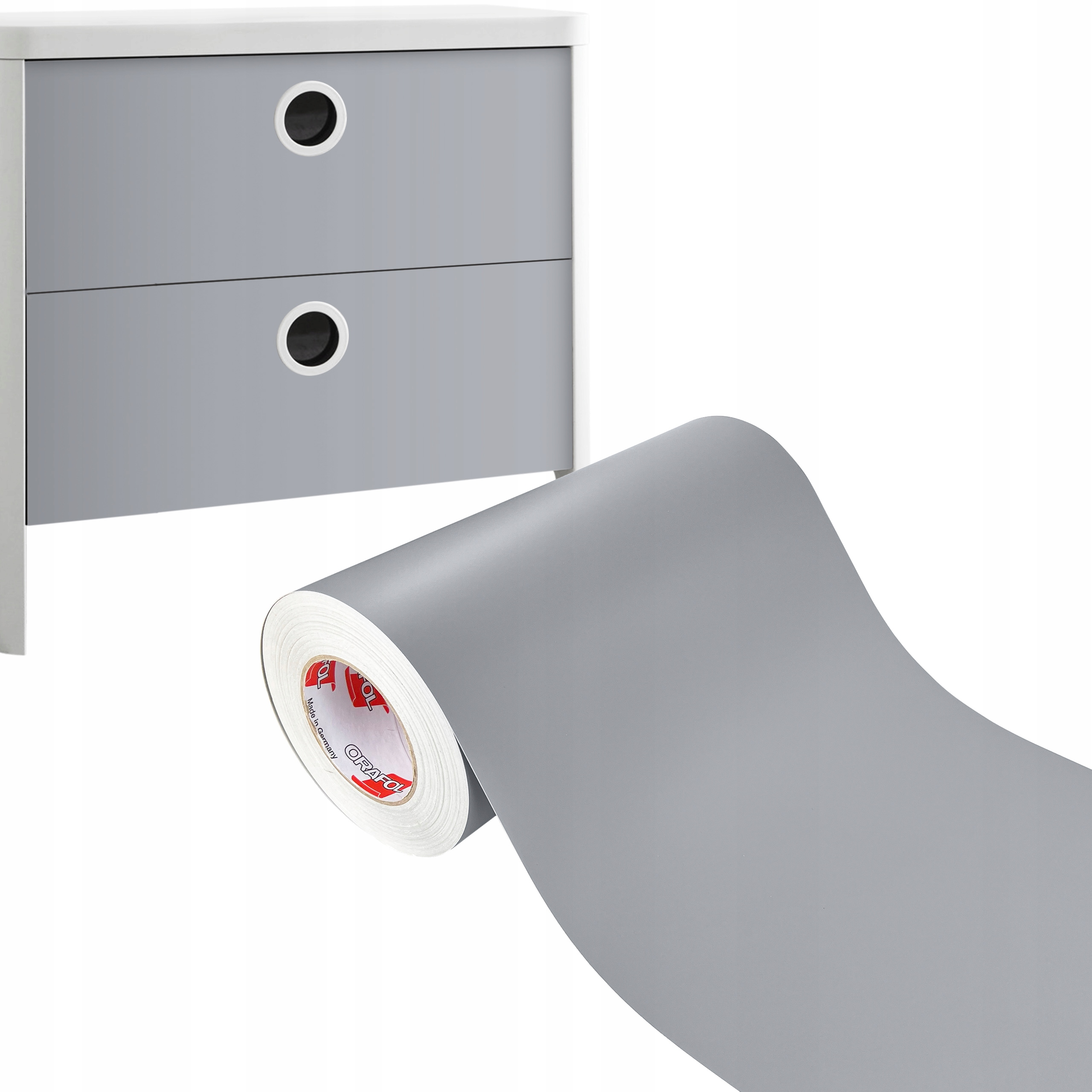 Samolepka Nábytková dýha Pvc Délka 9 m Fólie Šedá Mat Renovace nábytku Diy