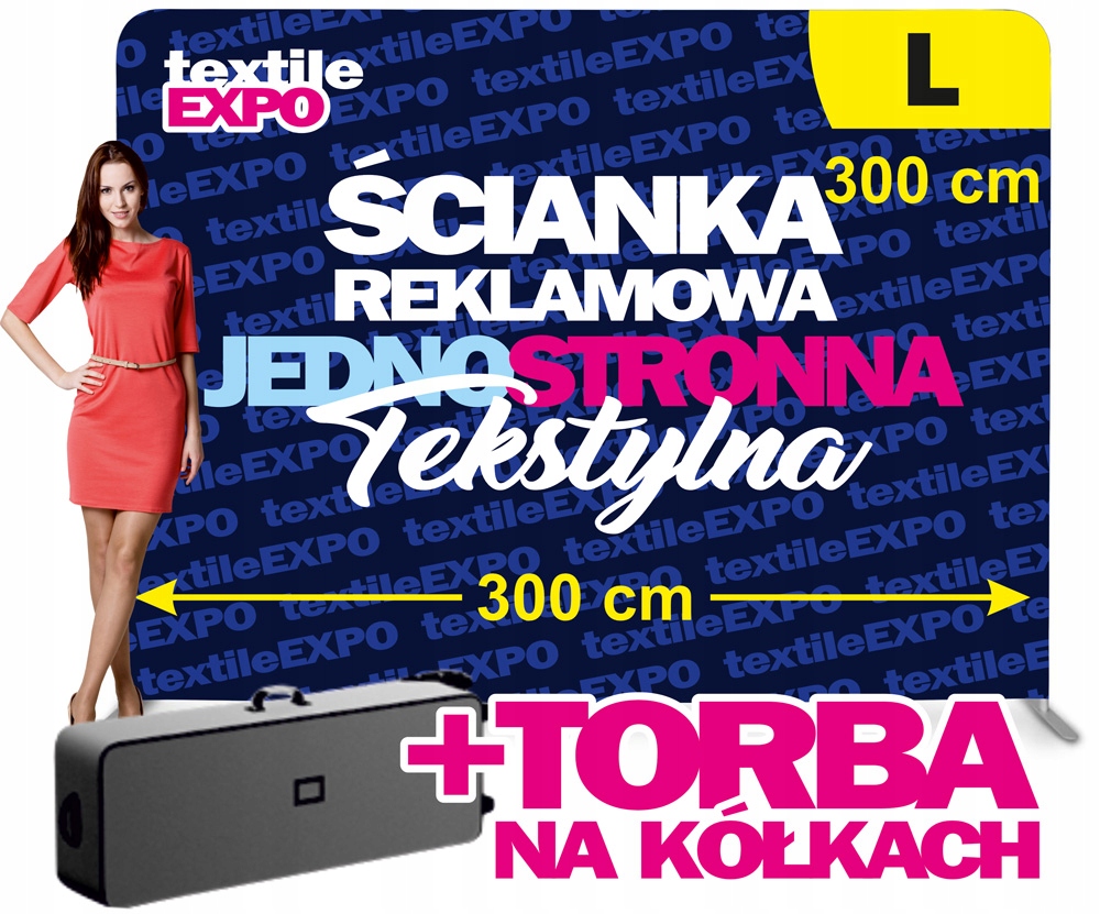 ŚCIANKA REKLAMOWA TEKSTYLNA +PROJEKT GRATIS!