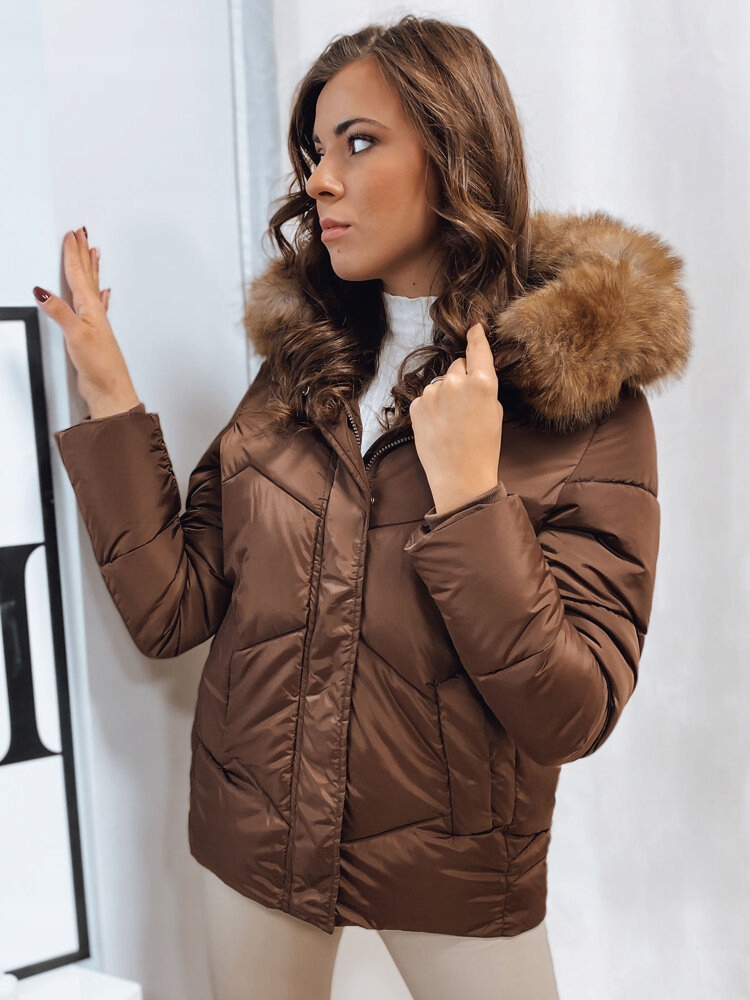 PIKOWANA KURTKA ZIMOWA DAMSKA Z KAPTUREM TY4080 - XL Marka Dstreet