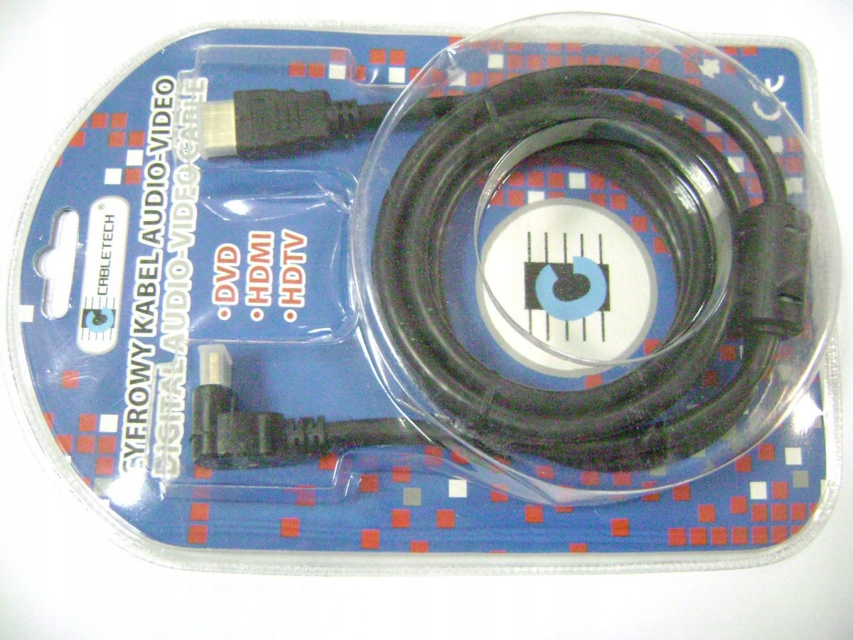 KABEL Przewód HDMI-HDMI 1,8m KĄTOWE