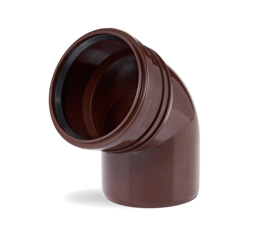 Kolano fi.110mm brąz RAL 8017 KARMAT 67stopni