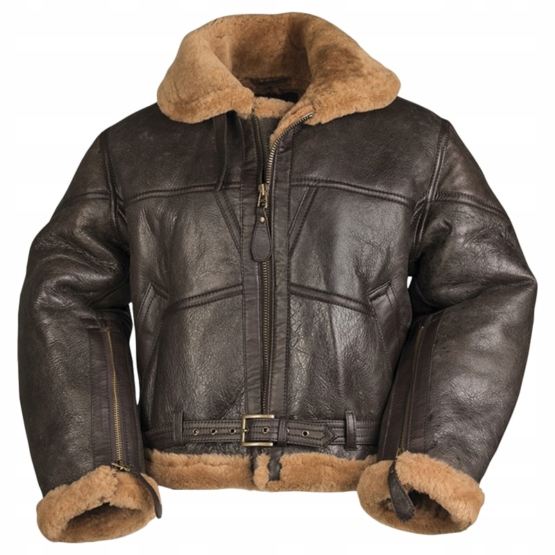 Kožená pilotní bunda flek flyers Mil-Tec British Raf Sheepskin Brown XXL