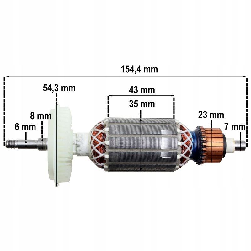 Rotor BOSCH PWS GWS 600 700 6-115 Kód výrobcu 1604010626