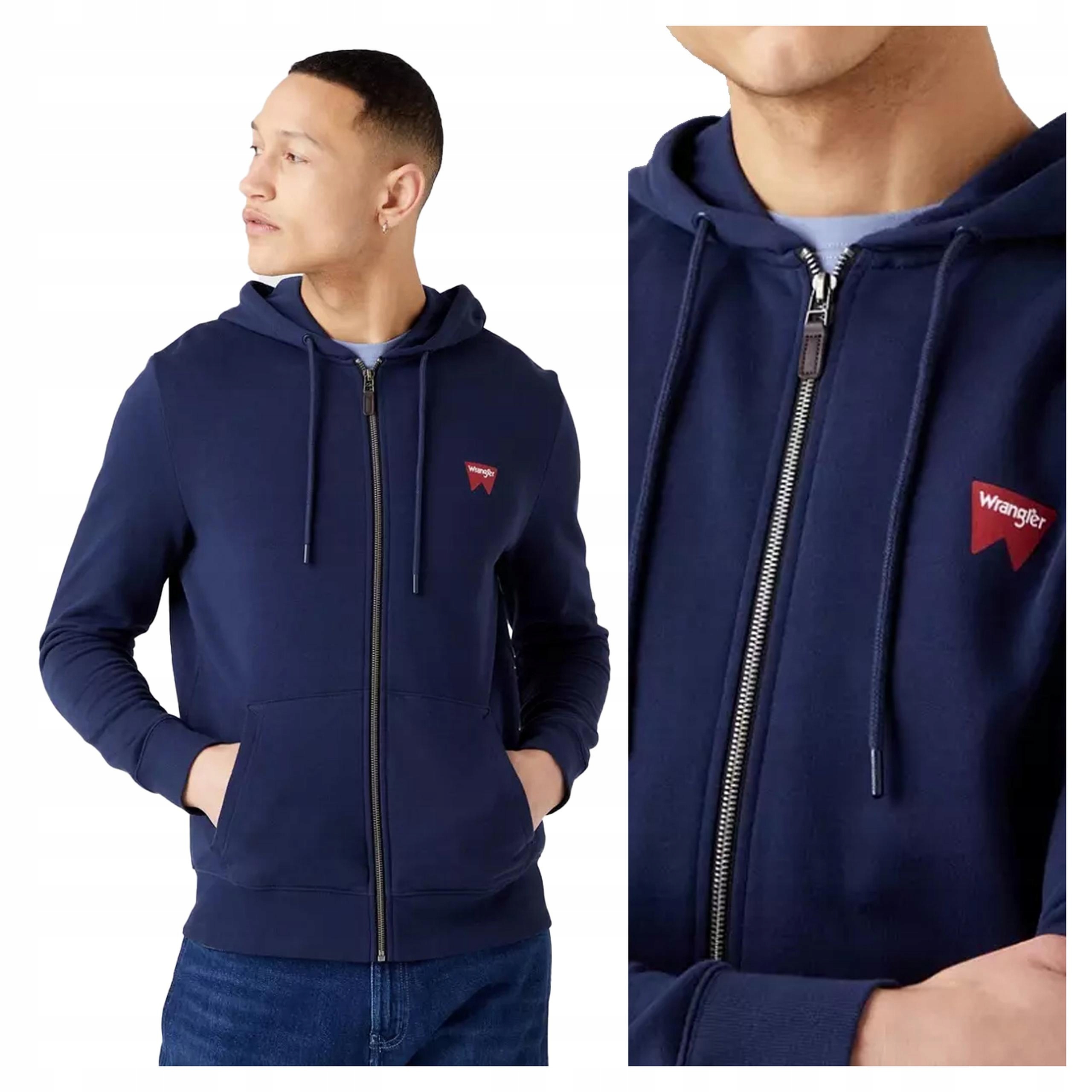 Wrangler Zip Thru Hoodie Pánská Mikina S Kapucí Logo XL