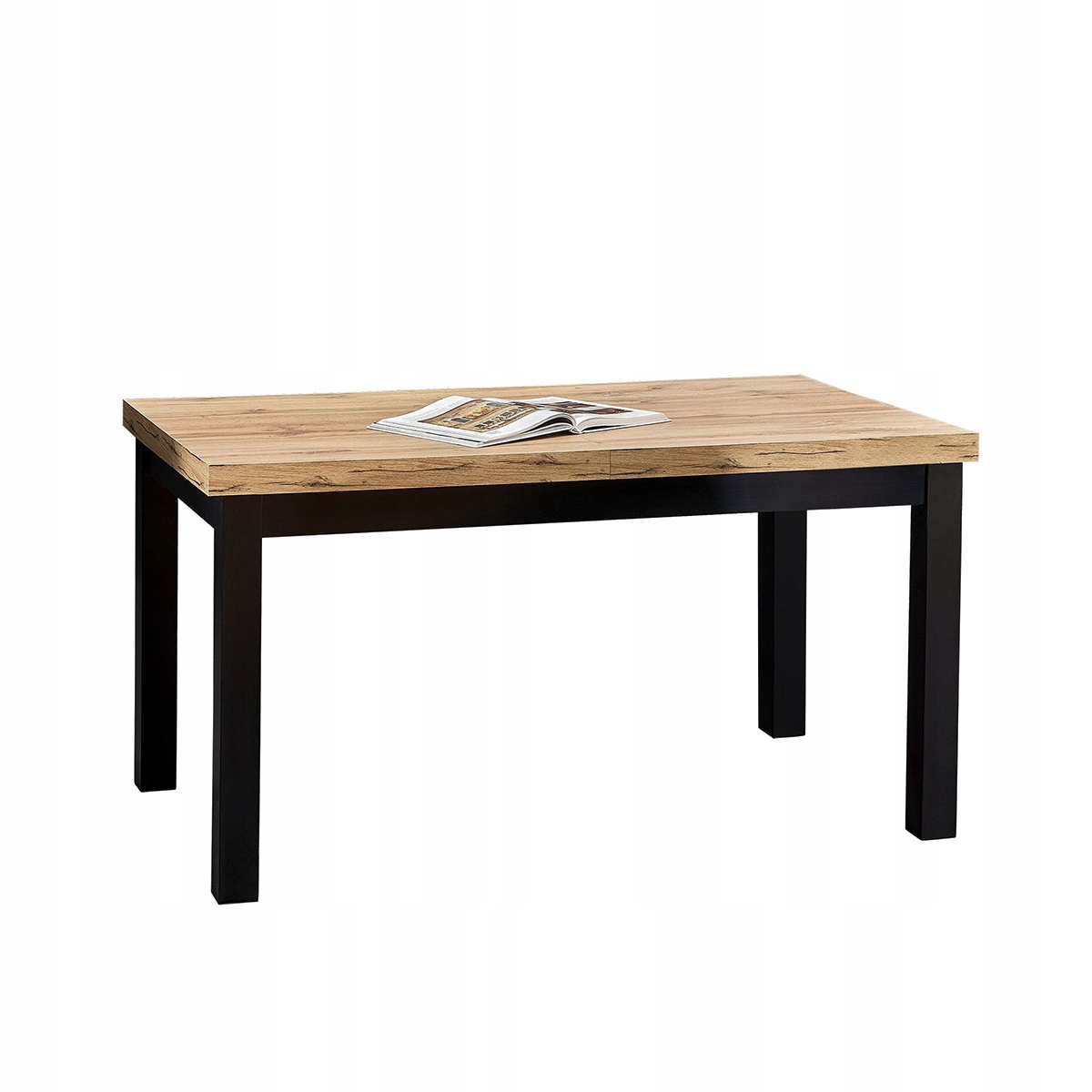 Prostokątny Stół Rozkładany TIAGO 140/220 x 80 x 76 Dąb Lancelot Szerokość mebla 80 cm