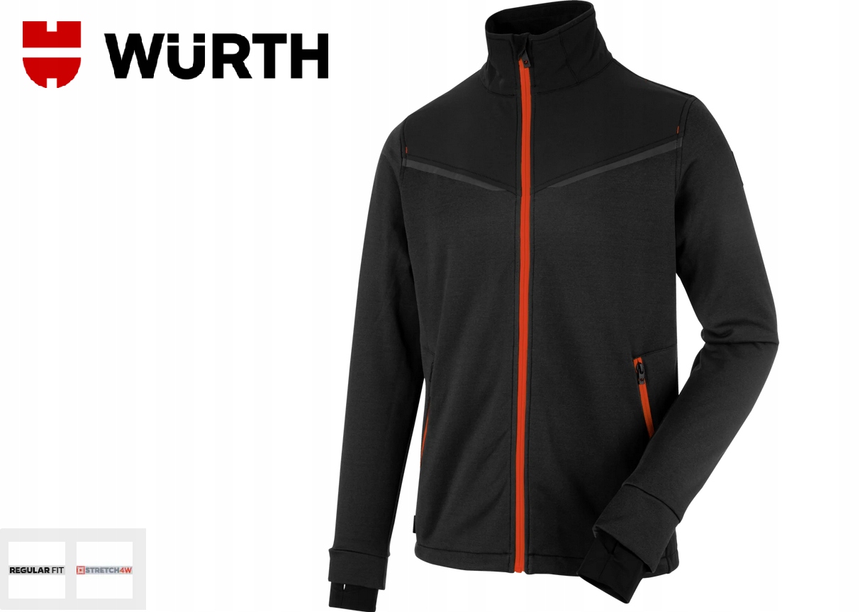 Kurtka Polarowa Wurth Modyf Performance Black/red R.xxl