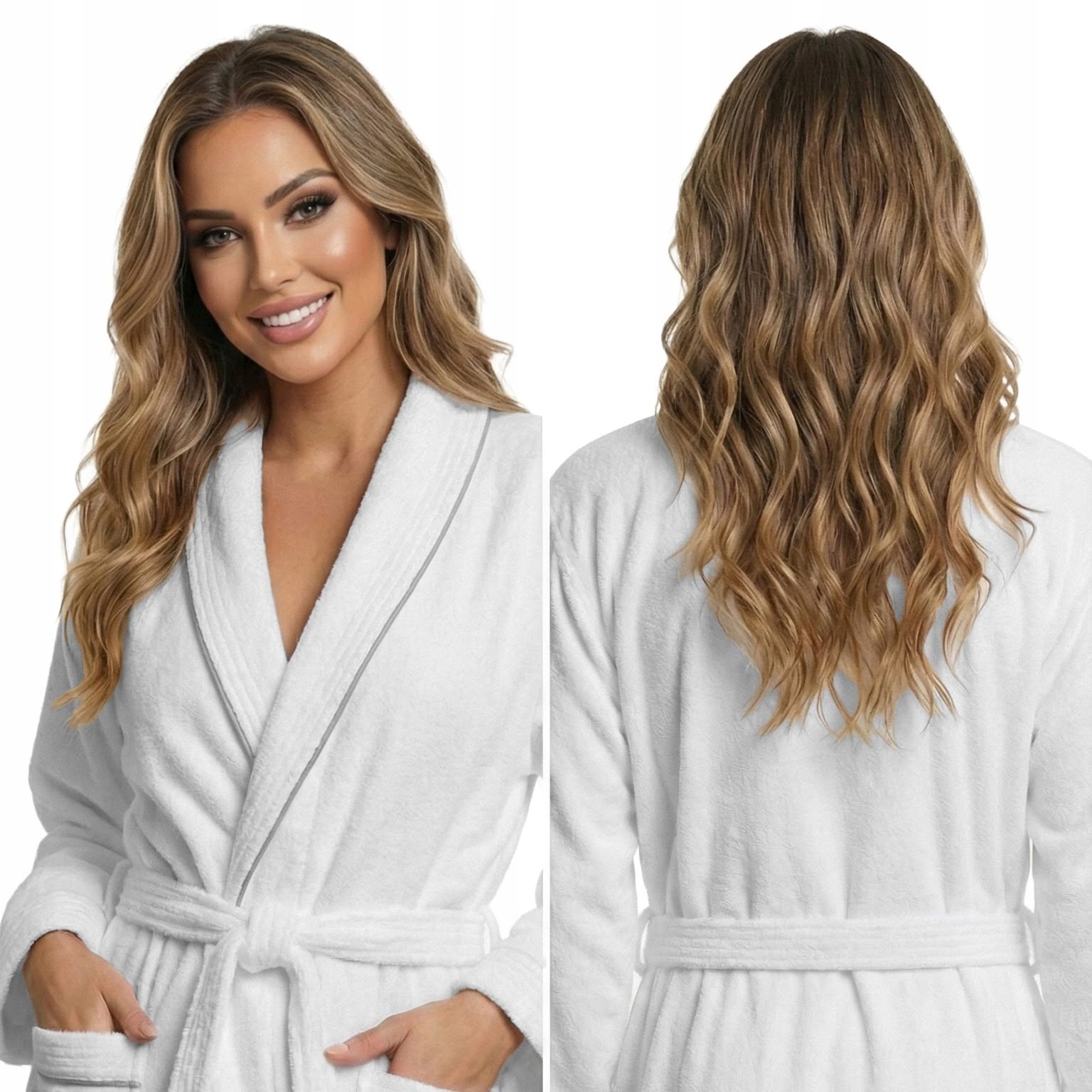 Dámský župan Tlustý 100% Bavlna Froté Lamovka Perla Hotel Spa Bílá S