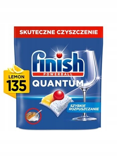 Levně Finish Kapsle Quantum All-in-1 Lemon 135ks