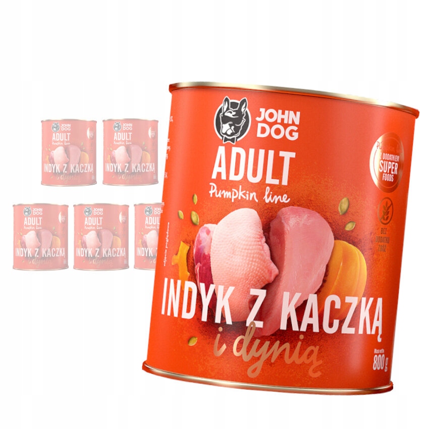 Levně John Dog Krůta S Kachnou Vlhké Krmivo Pro Psa 6x800 g