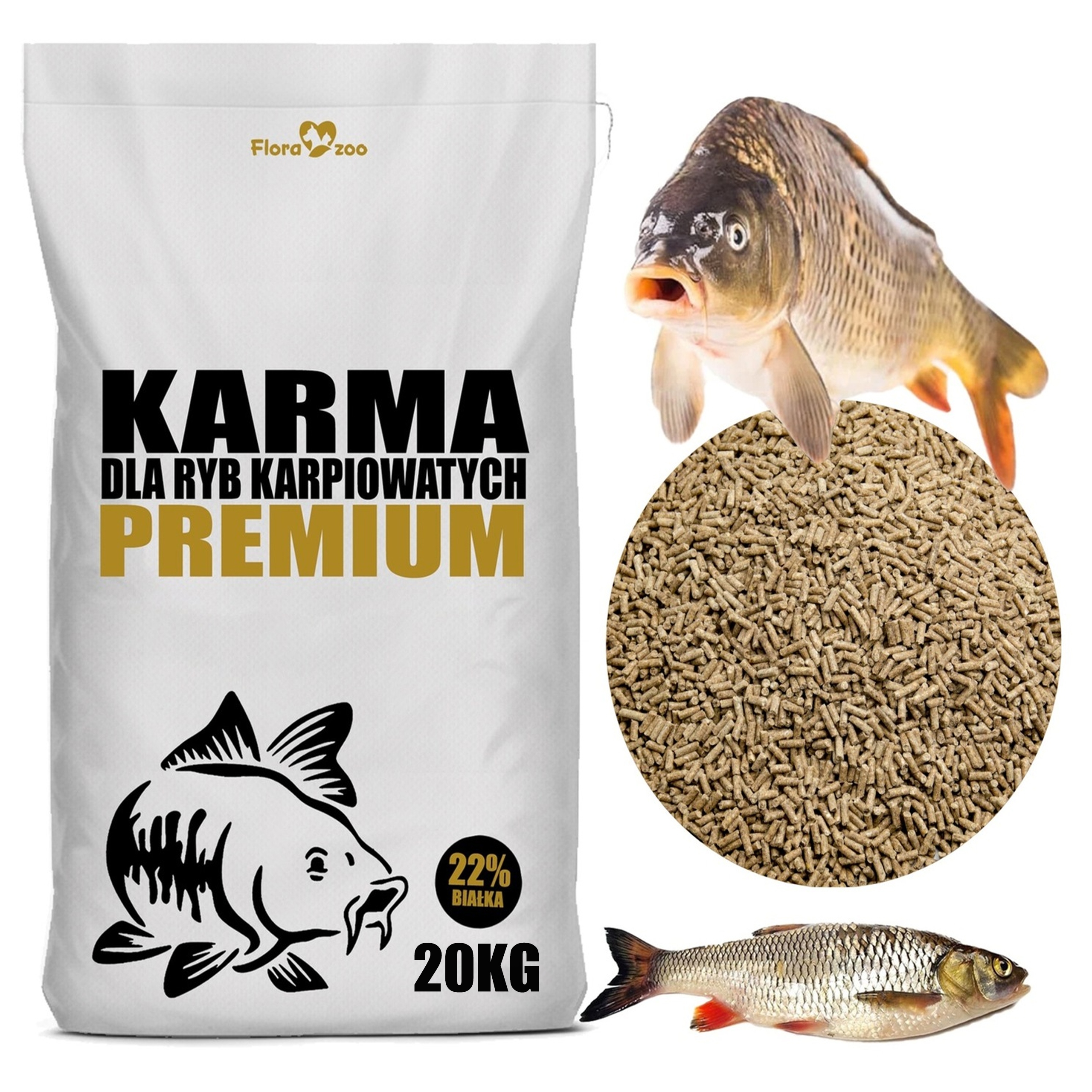 

Pasza Karma Pokarm Granulat Dla Ryb Karpi Karasi