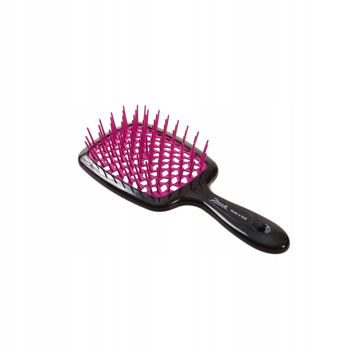 Janeke Superbrush Kadeřnický kartáč na rozčesávání vlasů Černo-fuxiální