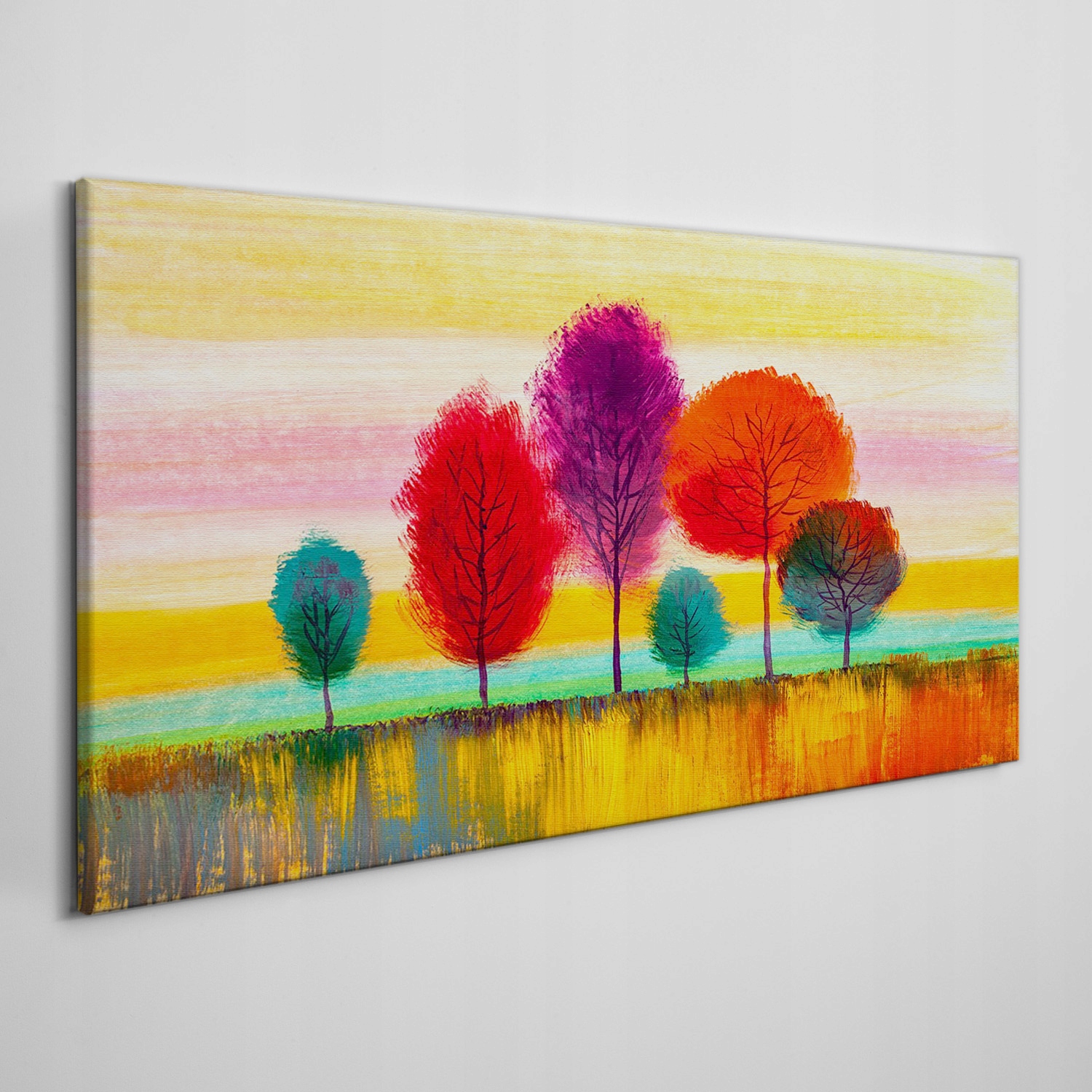 

Nowoczesny foto-obraz na płótnie Drzewa 140x70 cm