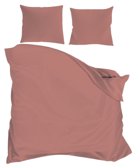 Jednokolorová Ružová Posteľná Bielizeň Hladká Bez Vzorov Bavlnený Satén 220x200