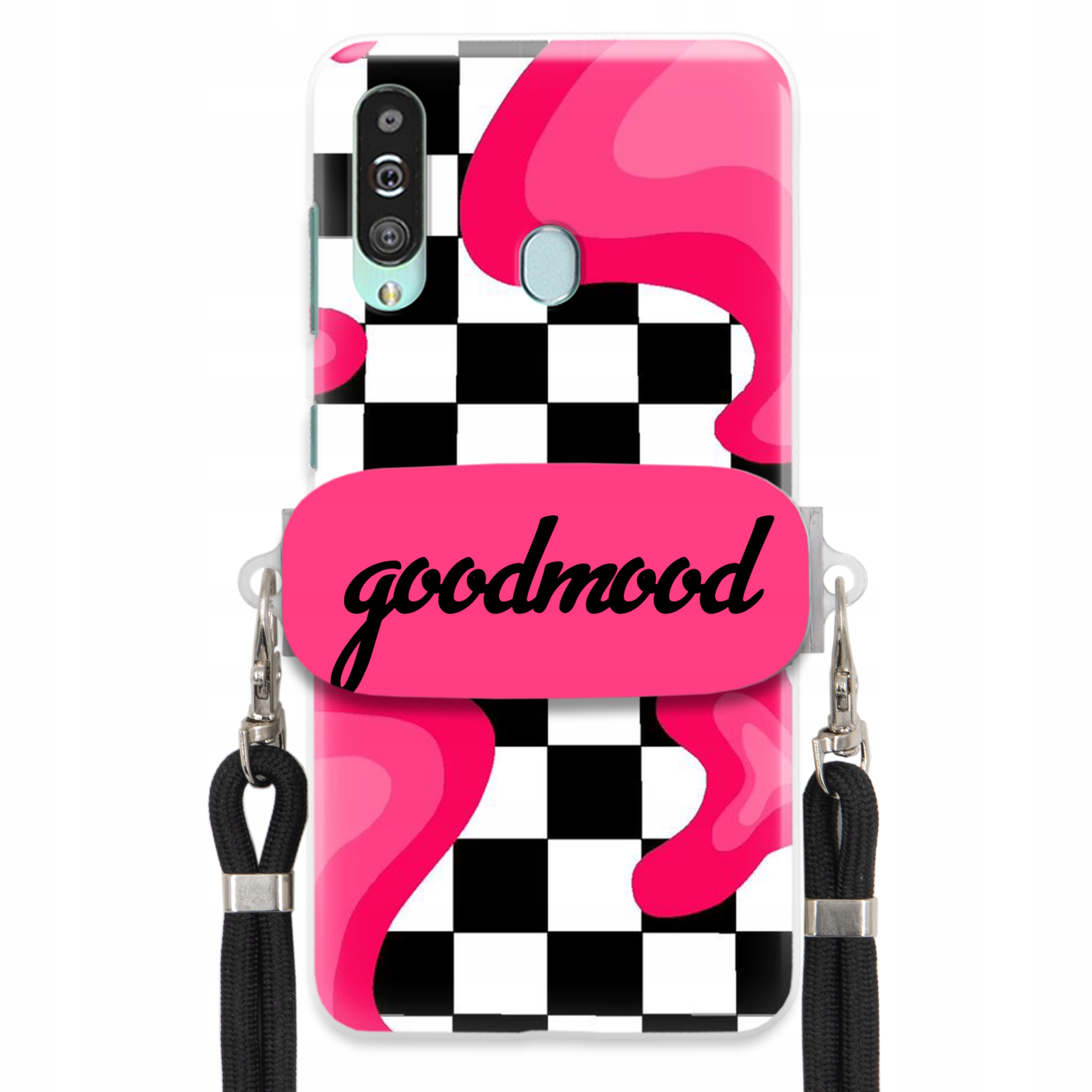 Puzdro Na Samsung A60 Sada Case Držiak Na Vodítko Čierna Pre Teenagerov Splash