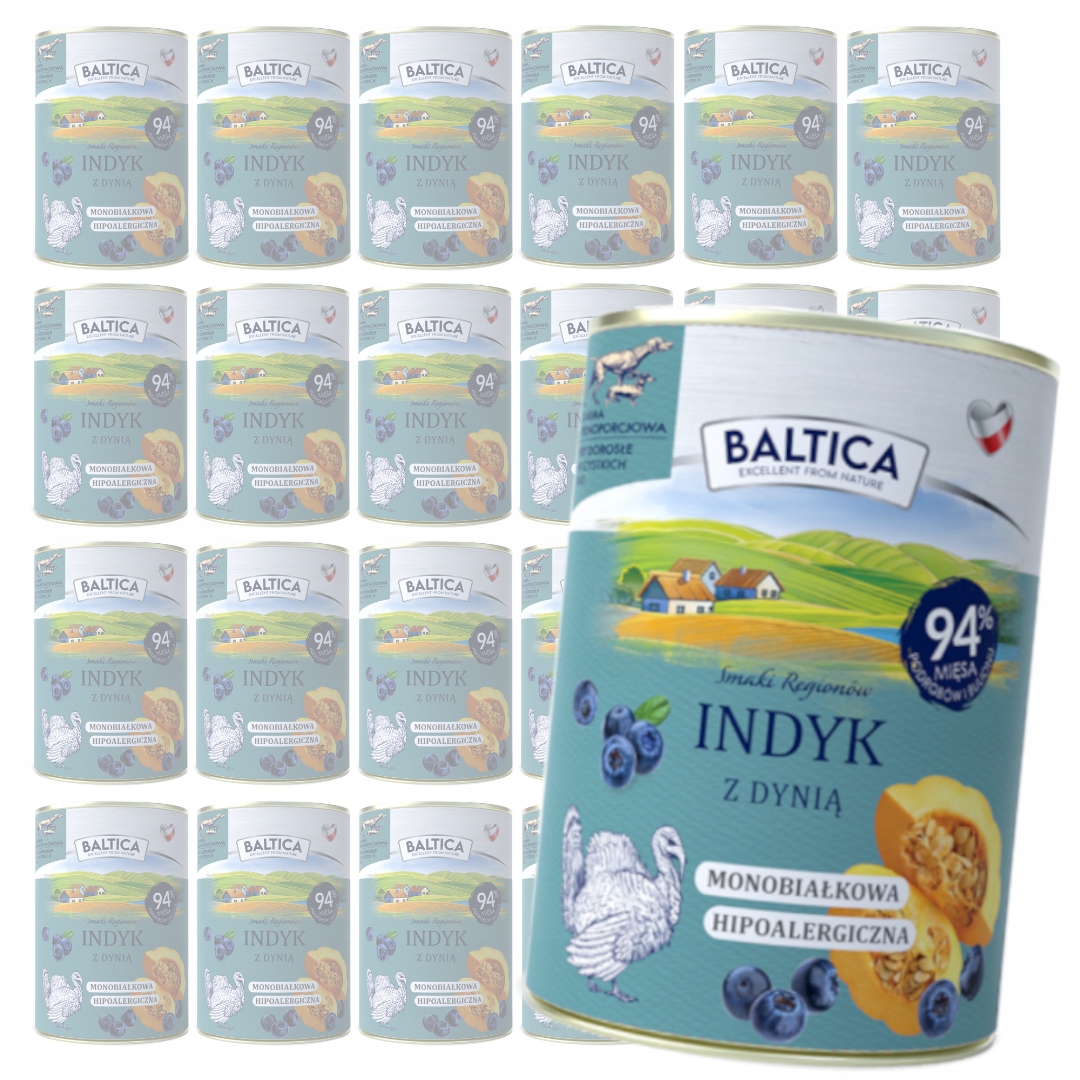 Levně Baltica Krůta s dýní 24x400g hypoalergenní Vlhké Krmivo