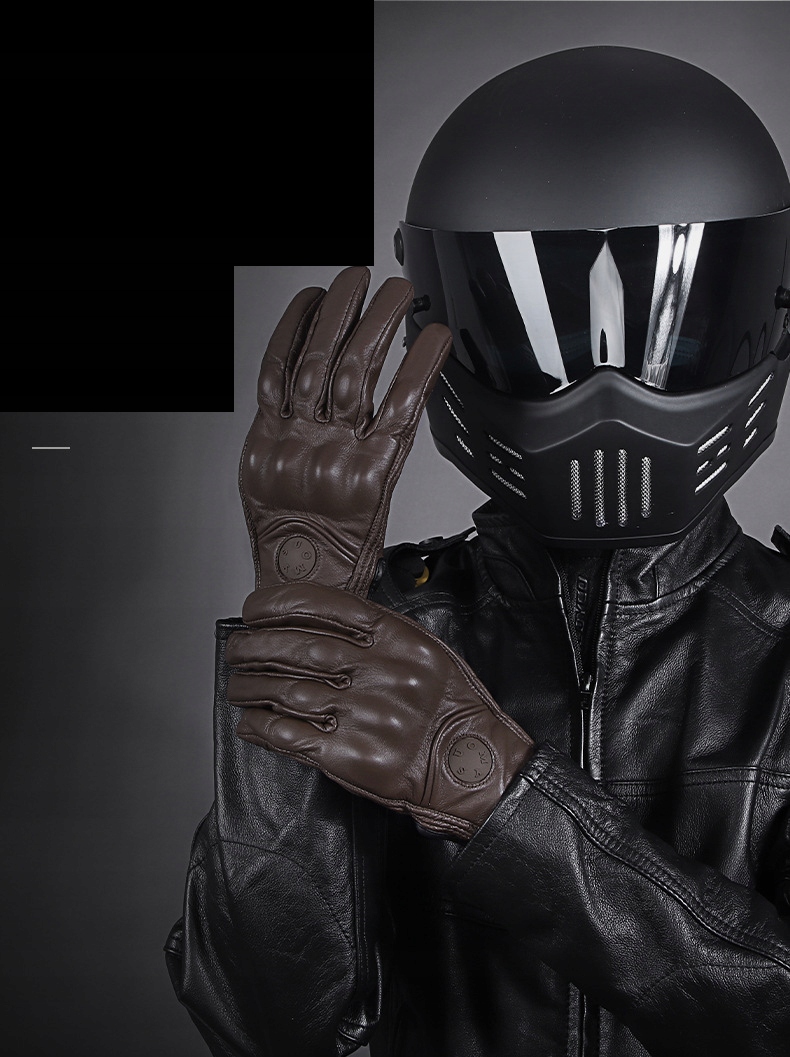 SKÓRZANE RĘKAWICE MOTOCYKLOWE SUOMY DOTYK CZARNE L Typ Turystyczne / Miejskie