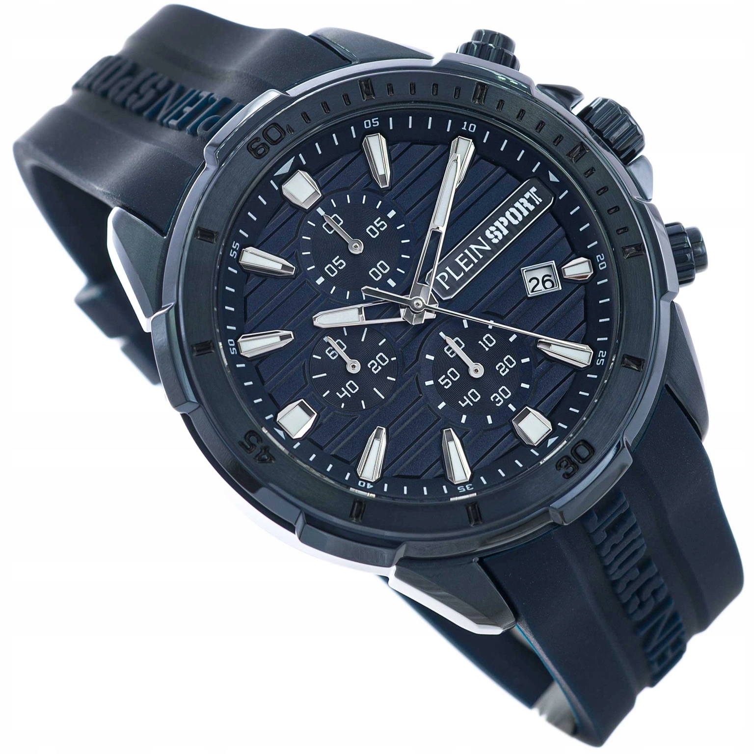 Pánské Hodinky Plein Sport PSBEA0424 Impact Chronograph, Tmavě Modré Na Řemínku