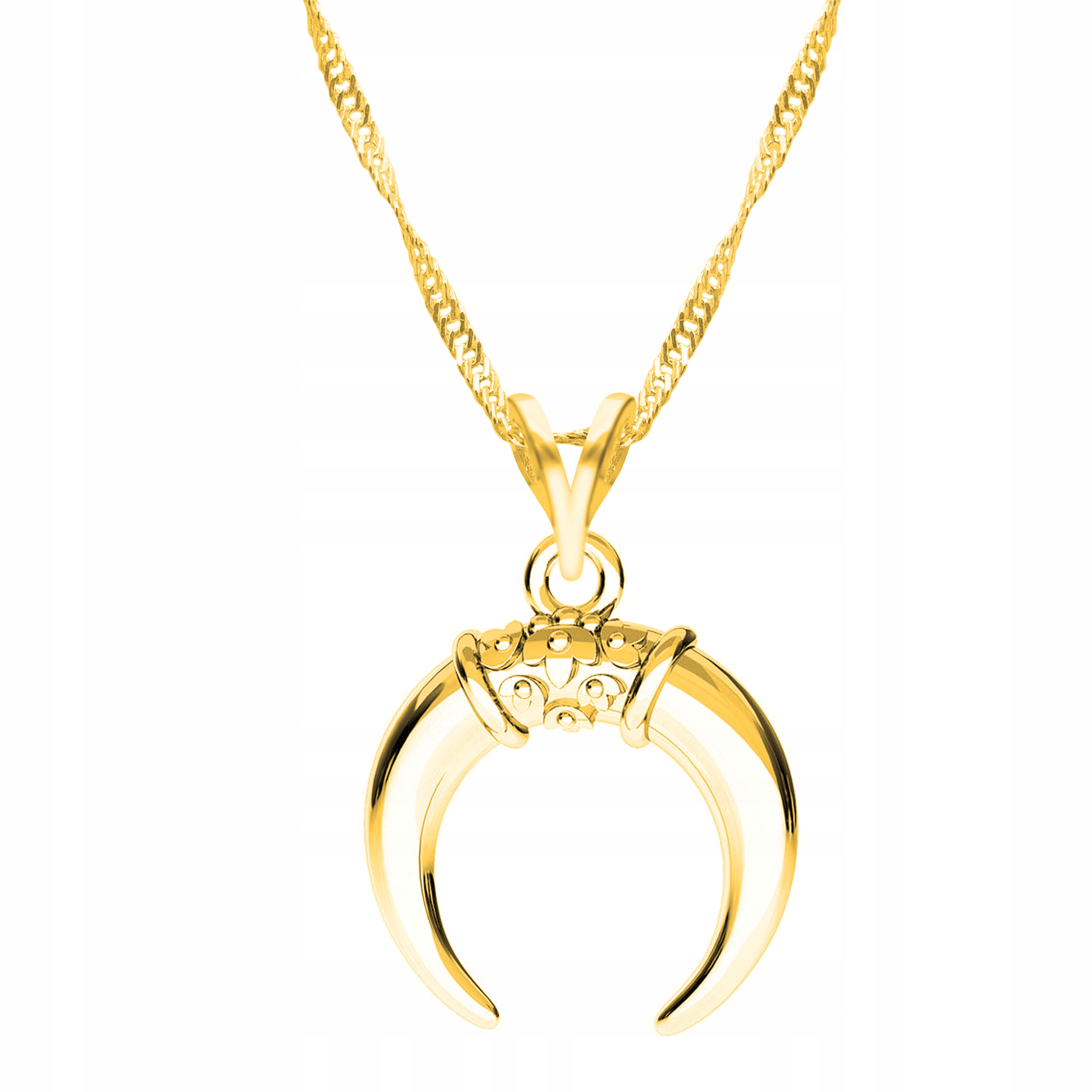 Řetízek zlatý náhrdelník 925 Měsíc Rohy