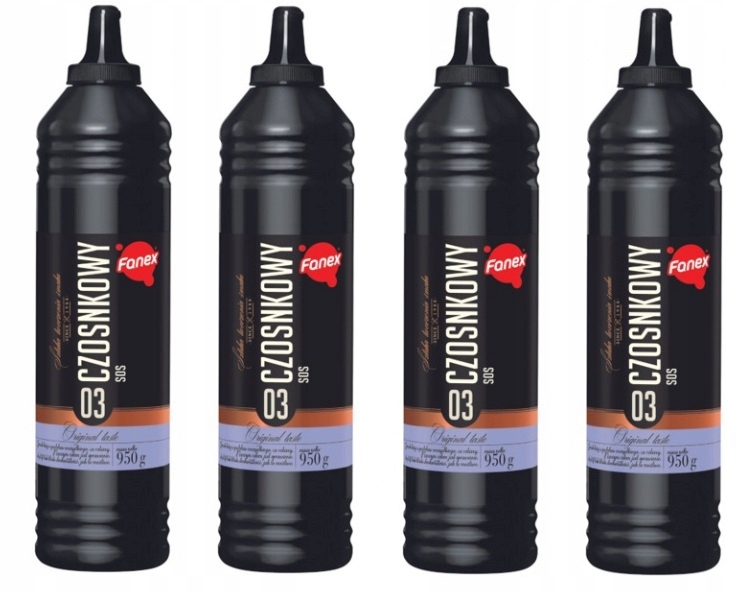 Levně 4x 950 g Fanex Omáčka z česneku Karton