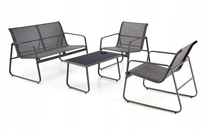 Zestaw ogrodowy Conor popiel sofa 2 x fotel ława Halmar